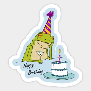 Happy birthday and frog Sticker